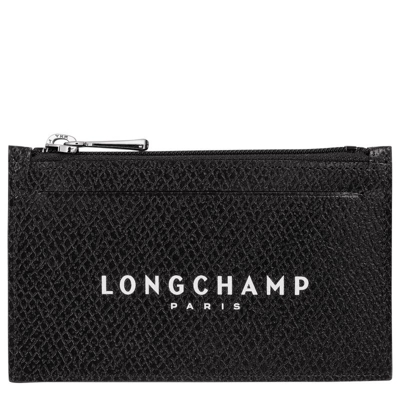 Black - Leather Longchamp Le Roseau Essential Men Coin Purses | AU9013JP