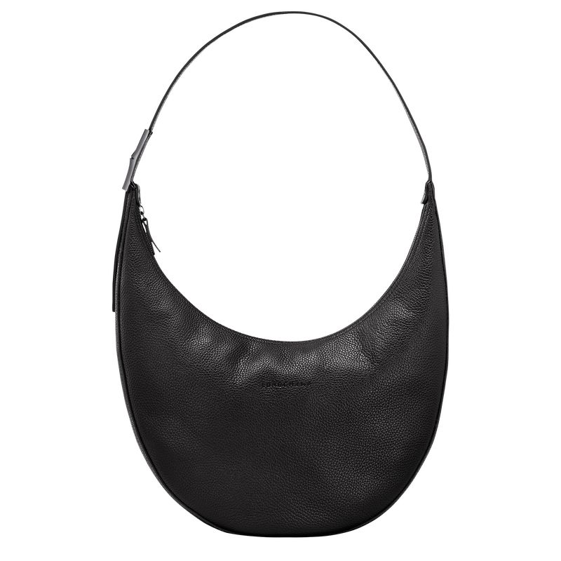 Black - Leather Longchamp Le Roseau Essential L Crossbody Women Shoulder Bags | AU7528DF