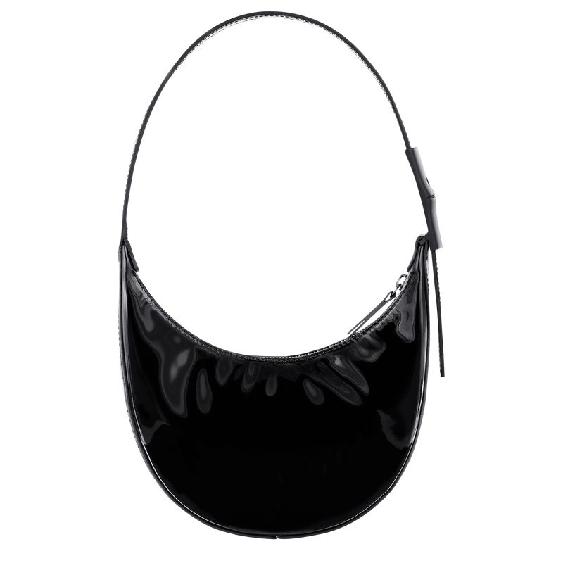 Black - Leather Longchamp Le Roseau Essential S Hobo Women Shoulder Bags | AU7538EB