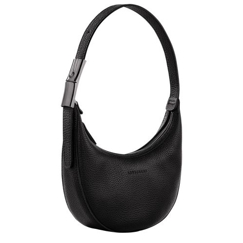 Black - Leather Longchamp Le Roseau Essential S Hobo Women Shoulder Bags | AU7580DF