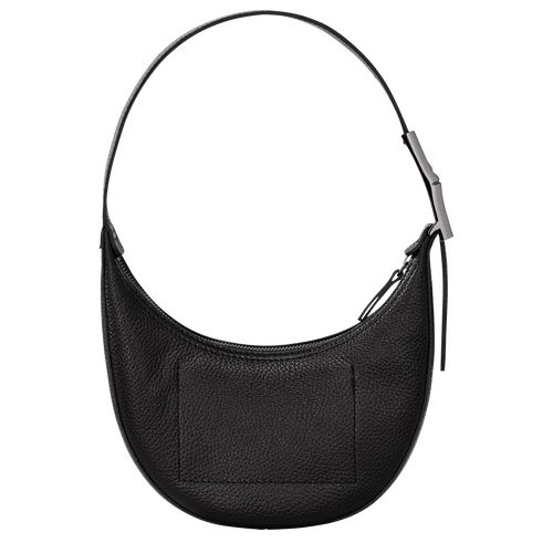 Black - Leather Longchamp Le Roseau Essential S Hobo Women Shoulder Bags | AU7580DF