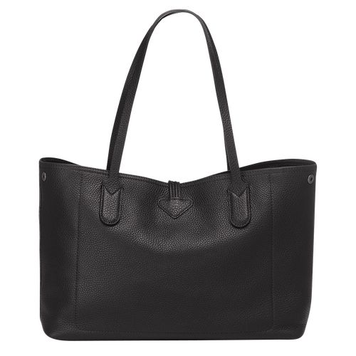 Black - Leather Longchamp Le Roseau Essential L Tote Women Shoulder Bags | AU7585IL