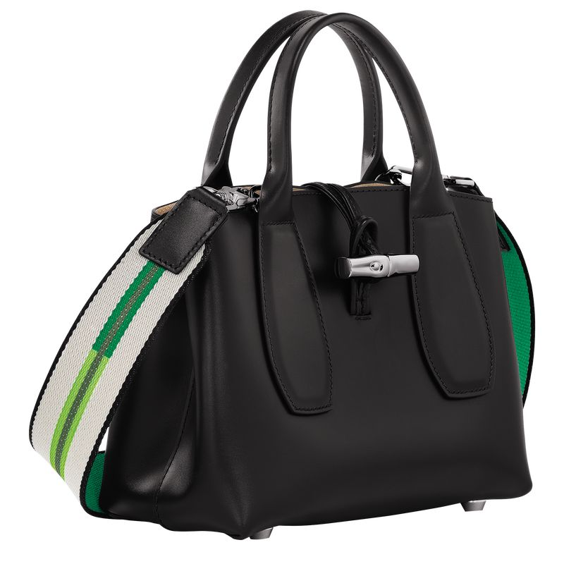 Black - Leather Longchamp Le Roseau S Women Handbag | AU7249XY