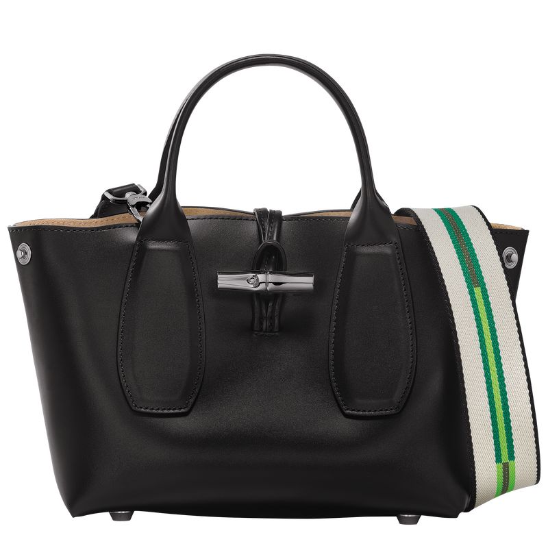 Black - Leather Longchamp Le Roseau S Women Handbag | AU7249XY