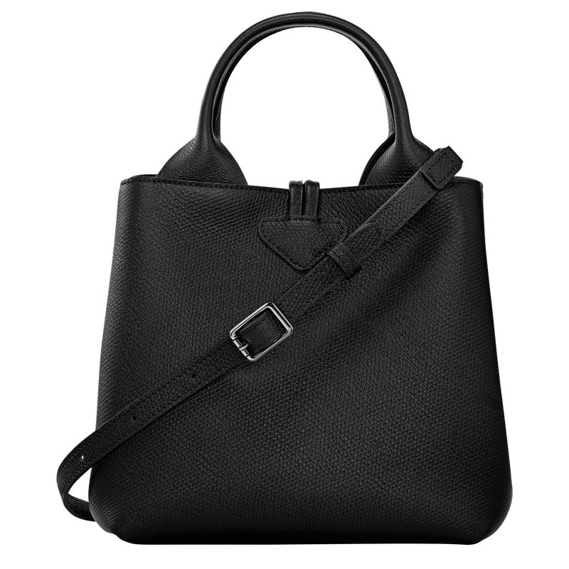 Black - Leather Longchamp Le Roseau S Women Handbag | AU7311CT