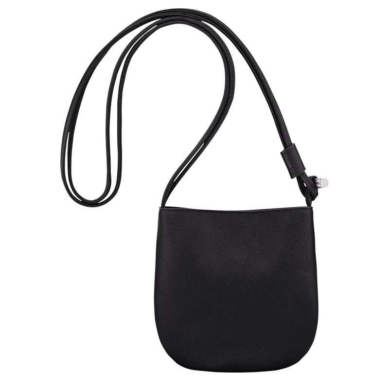 Black - Leather Longchamp Le Roseau S Women Crossbody Bags | AU7441TC