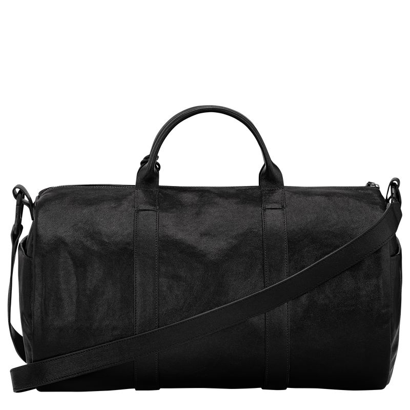 Black - Leather Longchamp Parisis S Duffle bag Women Travel Bags | AU8070PJ