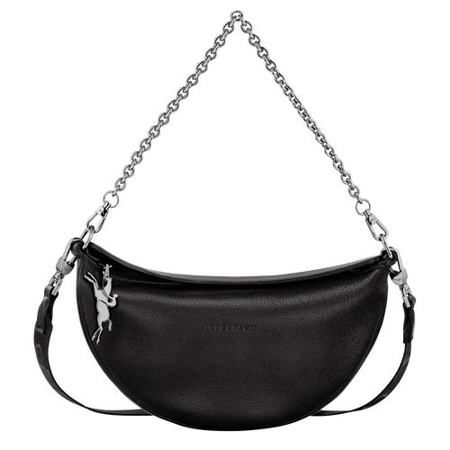 Black - Leather Longchamp Smile S Crossbody Women Shoulder Bags | AU7584OK