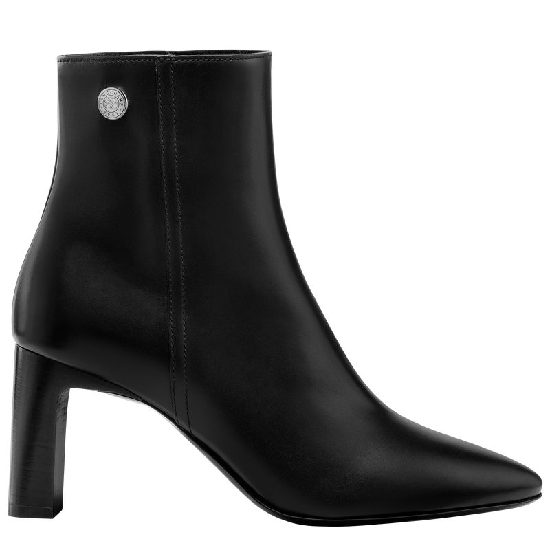 Black - Leather Longchamp Women Boots | AU8728OK