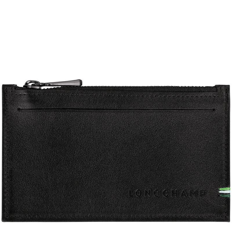 Black - Leather Longchamp sur Seine Men Coin Purses | AU9012HA