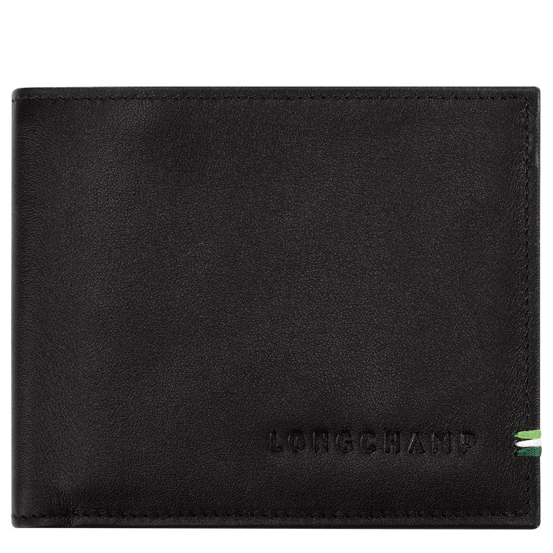 Black - Leather Longchamp sur Seine Men Wallets | AU8991YX