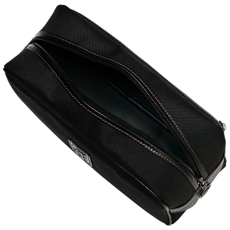 Black - Recycled canvas Longchamp Boxford Women Toiletry Bags | AU8193BE