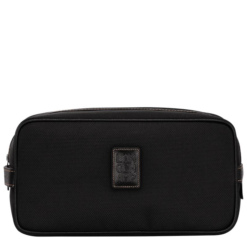 Black - Recycled canvas Longchamp Boxford Women Toiletry Bags | AU8193BE