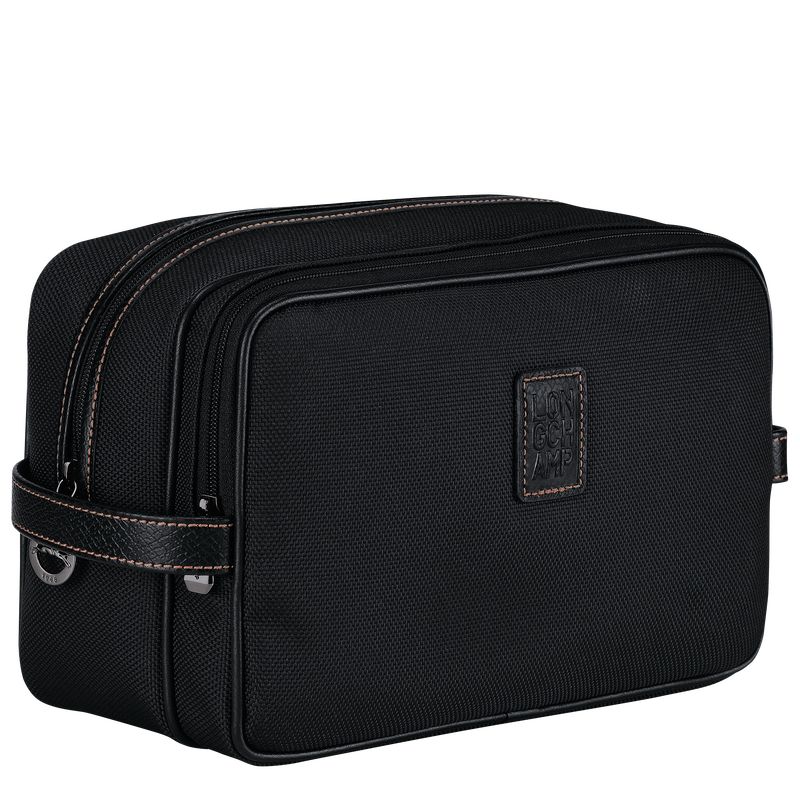 Black - Recycled canvas Longchamp Boxford Women Toiletry Bags | AU8196XY