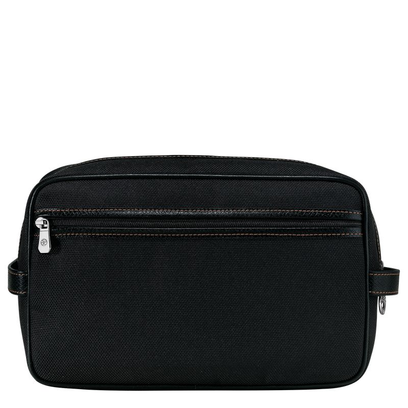 Black - Recycled canvas Longchamp Boxford Women Toiletry Bags | AU8196XY