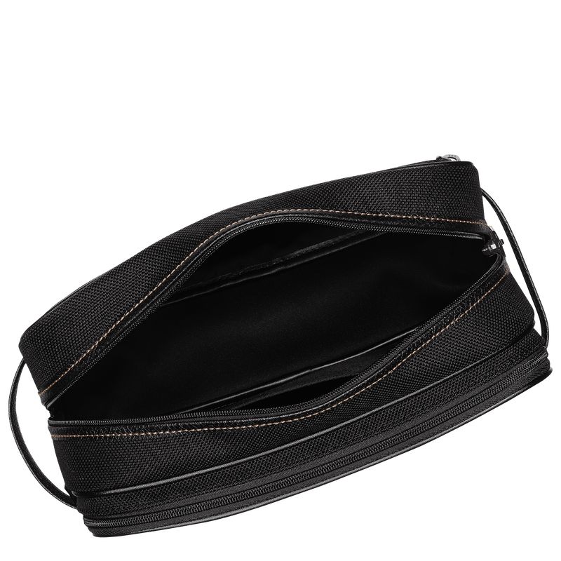 Black - Recycled canvas Longchamp Boxford Women Toiletry Bags | AU8196XY