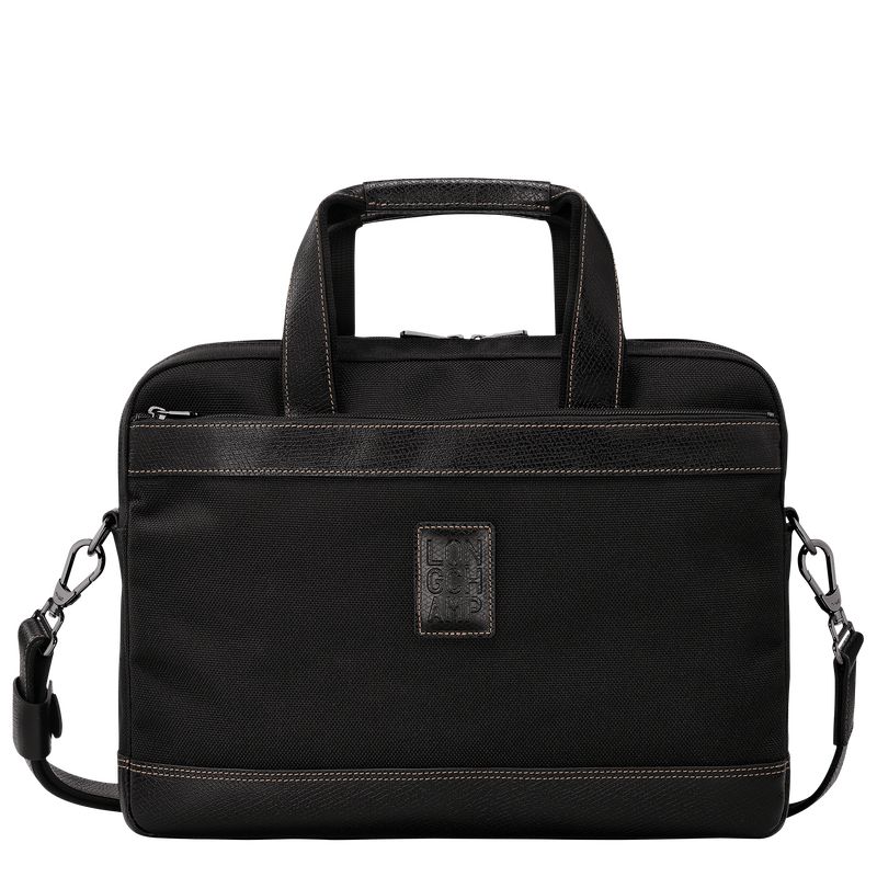 Black - Recycled canvas Longchamp Boxford S Men Briefcase | AU8770LI