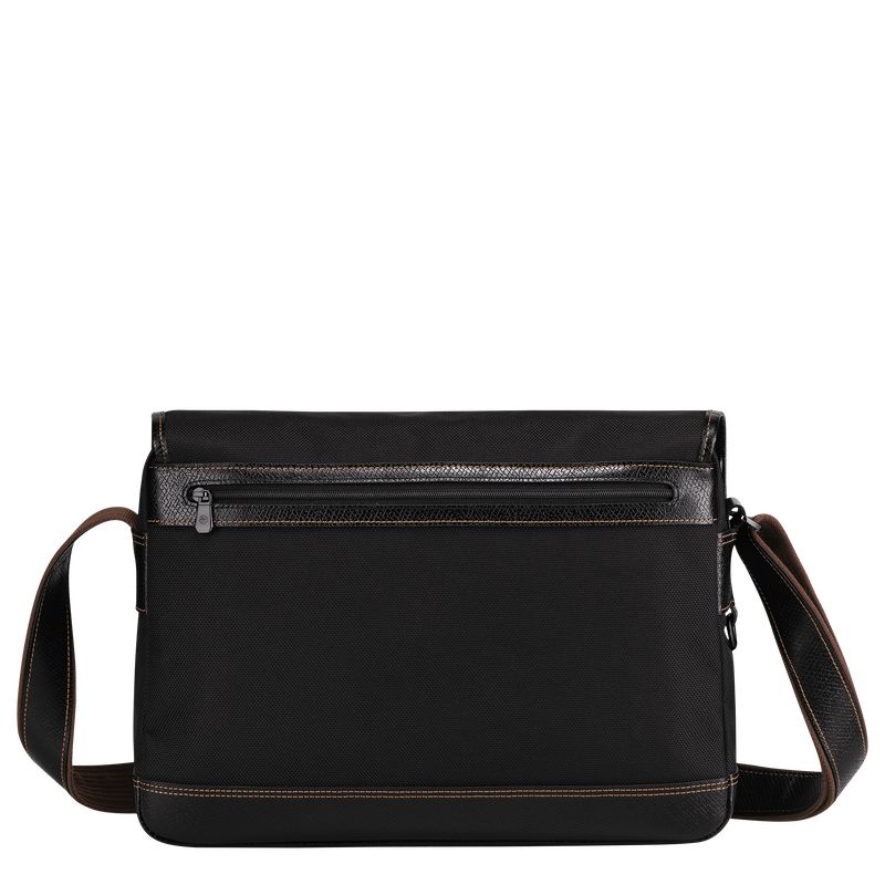 Black - Recycled canvas Longchamp Boxford L Men Crossbody Bags | AU8809XY