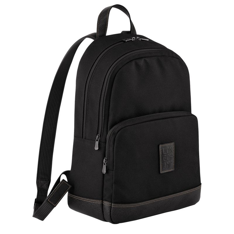 Black - Recycled canvas Longchamp Boxford Men Backpacks | AU8853DF