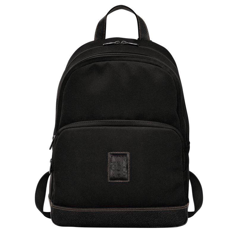 Black - Recycled canvas Longchamp Boxford Men Backpacks | AU8853DF