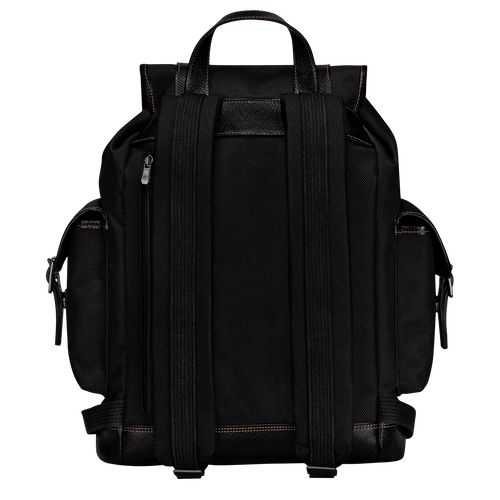 Black - Recycled canvas Longchamp Boxford Men Backpacks | AU8858KO