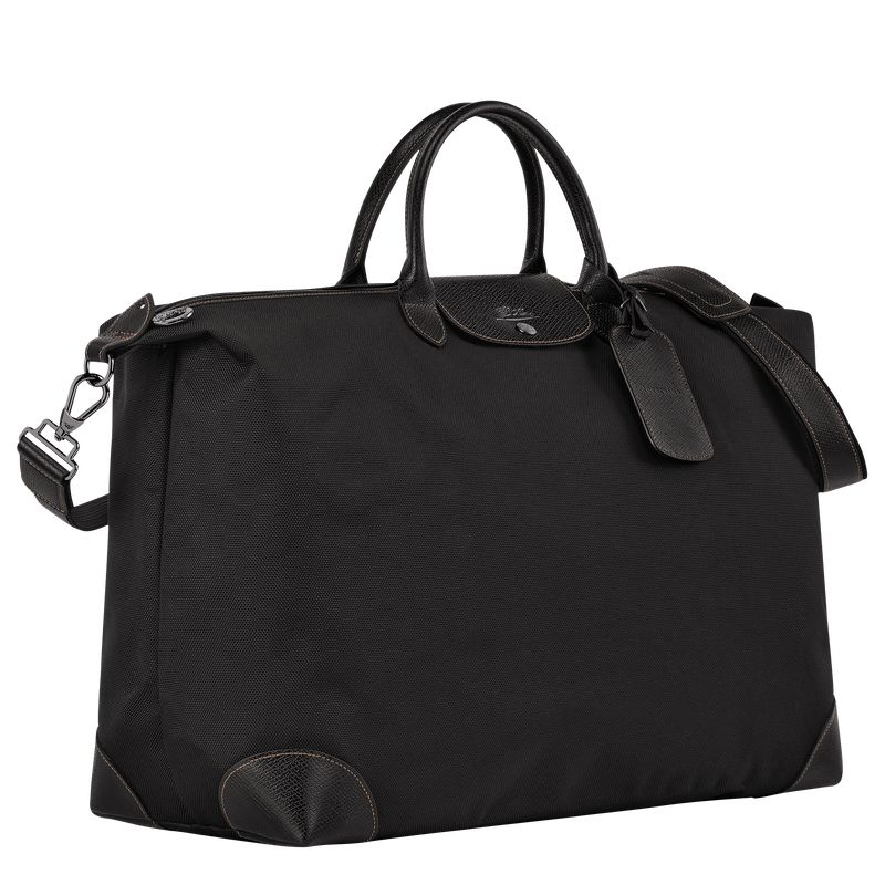 Black - Recycled canvas Longchamp Boxford M Men Travel Bags | AU9169JP