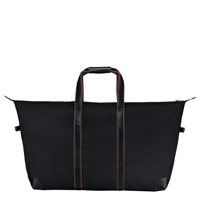 Black - Recycled canvas Longchamp Boxford L Men Travel Bags | AU9172ZU