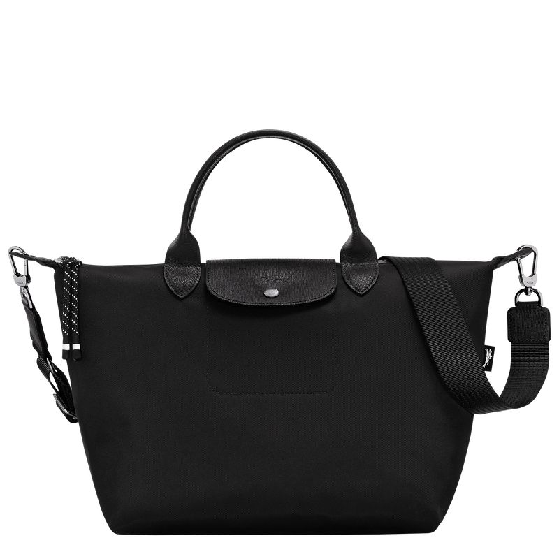 Black - Recycled canvas Longchamp Le Pliage Energy L Women Handbag | AU7175WN