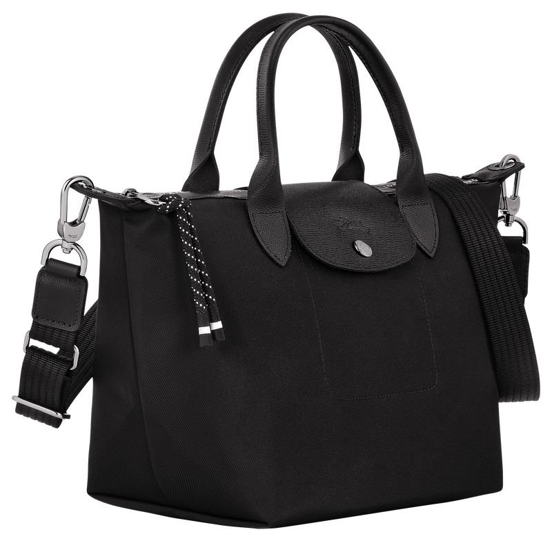 Black - Recycled canvas Longchamp Le Pliage Energy S Women Handbag | AU7180RV