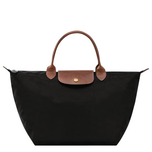 Black - Recycled canvas Longchamp Le Pliage Original M Women Handbag | AU7334WN