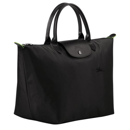 Black - Recycled canvas Longchamp Le Pliage Green M Women Handbag | AU7350KO