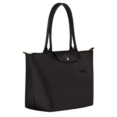 Black - Recycled canvas Longchamp Le Pliage Green L Tote Women Shoulder Bags | AU7588TC