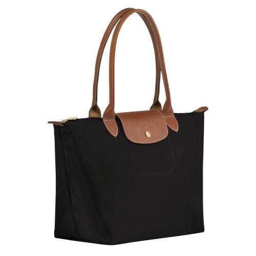 Black - Recycled canvas Longchamp Le Pliage Original M Tote Women Shoulder Bags | AU7607GS