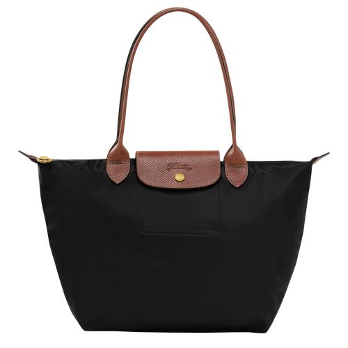 Black - Recycled canvas Longchamp Le Pliage Original M Tote Women Shoulder Bags | AU7607GS