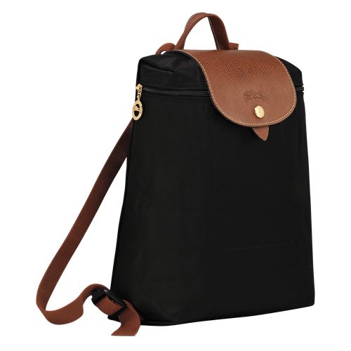 Black - Recycled canvas Longchamp Le Pliage Original M Women Backpacks | AU7672NW