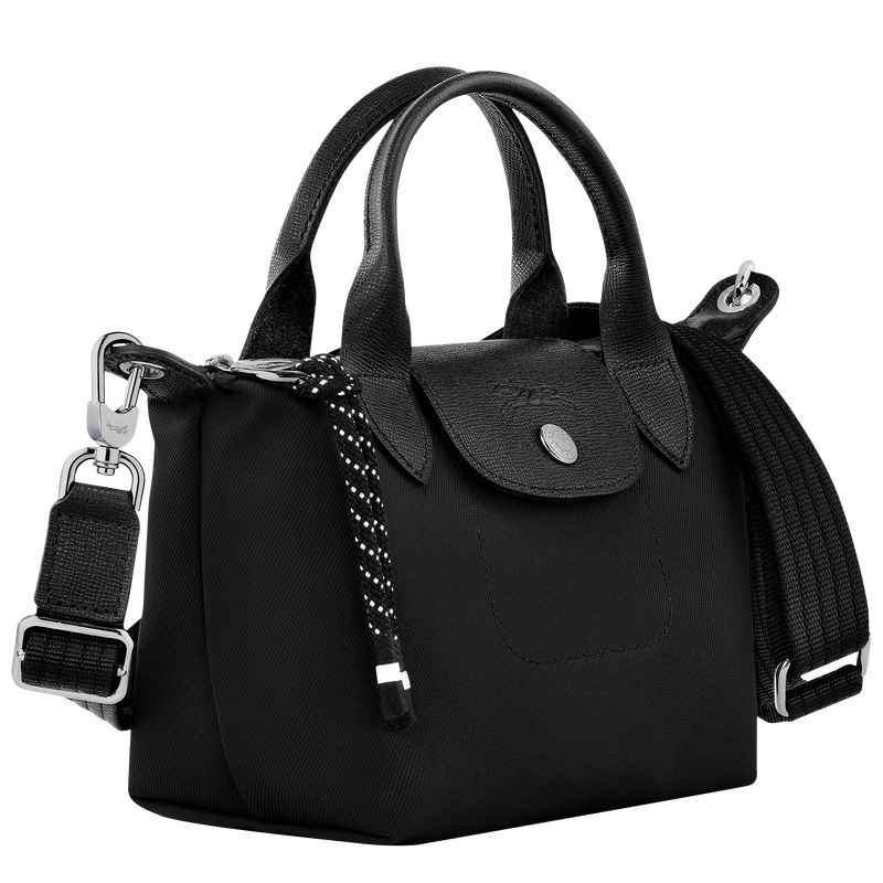 Black - Recycled canvas Longchamp Le Pliage Energy XS Handbag Women Mini Bags | AU7087GS