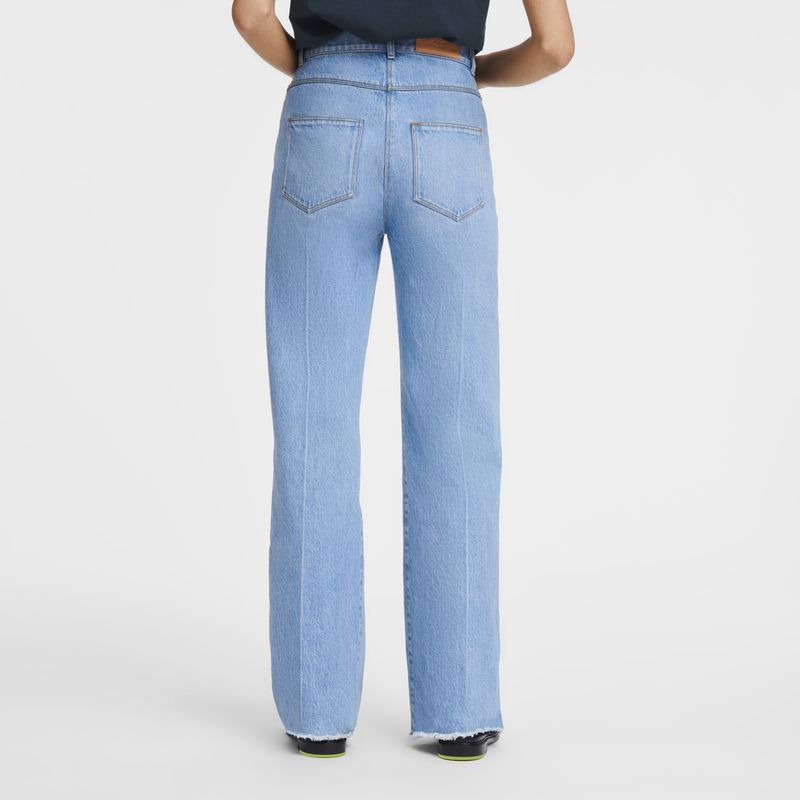 Blue - Denim Longchamp Jean's Women Pants | AU8705XY