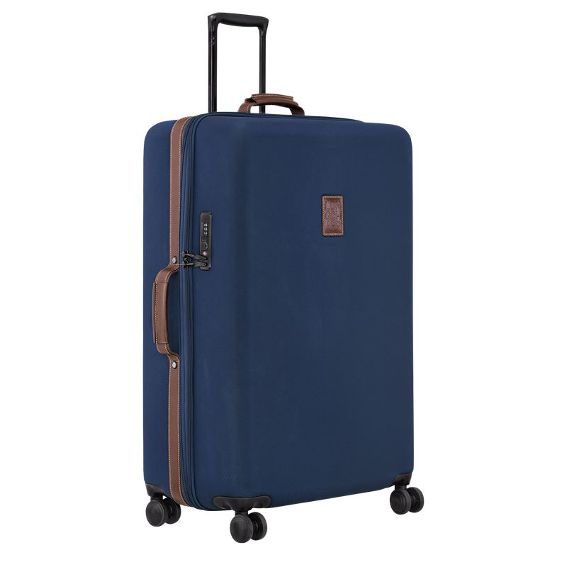 Blue - Recycled canvas Longchamp Boxford XL Women Suitcases | AU8143CT