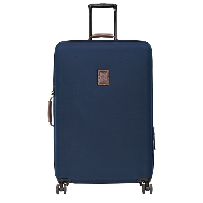 Blue - Recycled canvas Longchamp Boxford XL Women Suitcases | AU8143CT