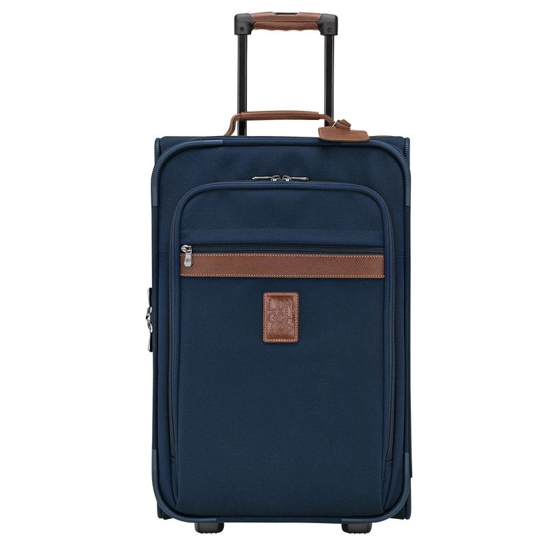 Blue - Recycled canvas Longchamp Boxford M Women Suitcases | AU8146LI