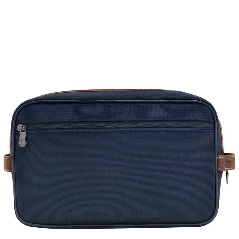 Blue - Recycled canvas Longchamp Boxford Women Toiletry Bags | AU8194VR