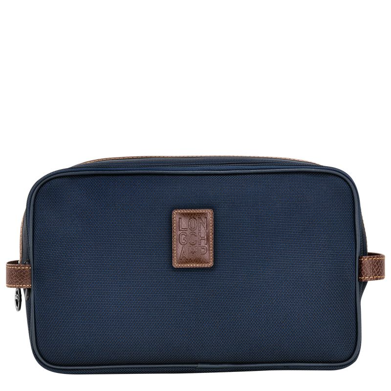 Blue - Recycled canvas Longchamp Boxford Women Toiletry Bags | AU8194VR