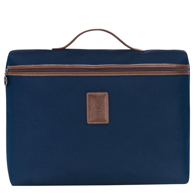 Blue - Recycled canvas Longchamp Boxford S Men Briefcase | AU8763MQ