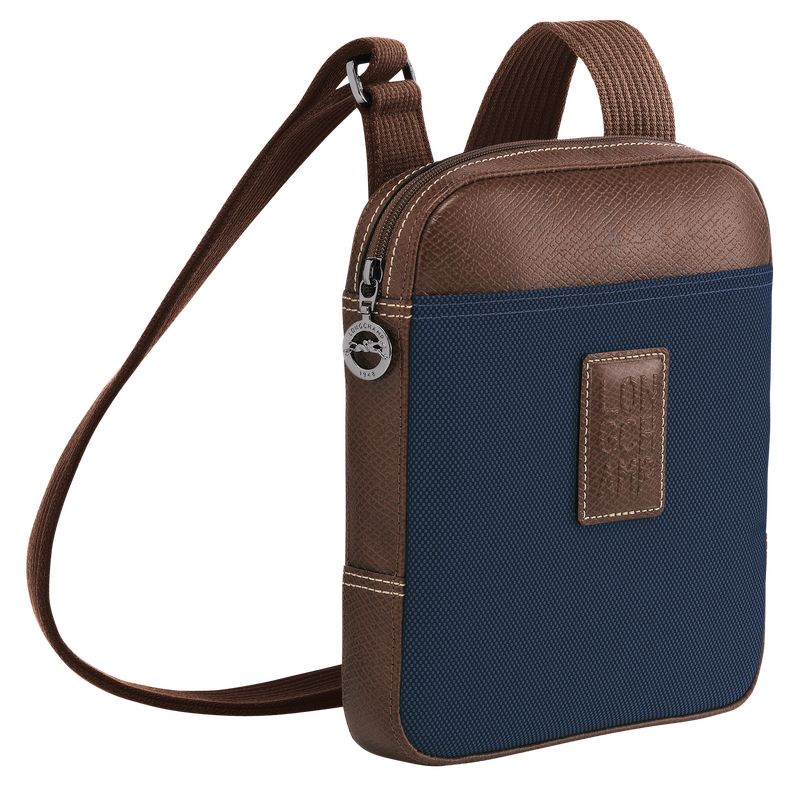 Blue - Recycled canvas Longchamp Boxford XS Men Crossbody Bags | AU8806KO