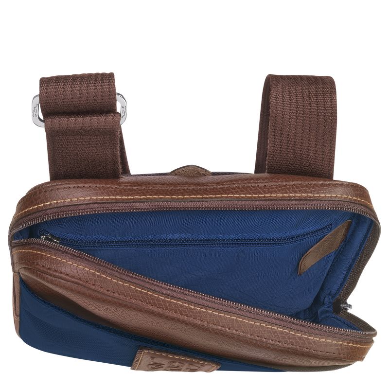 Blue - Recycled canvas Longchamp Boxford XS Men Crossbody Bags | AU8806KO