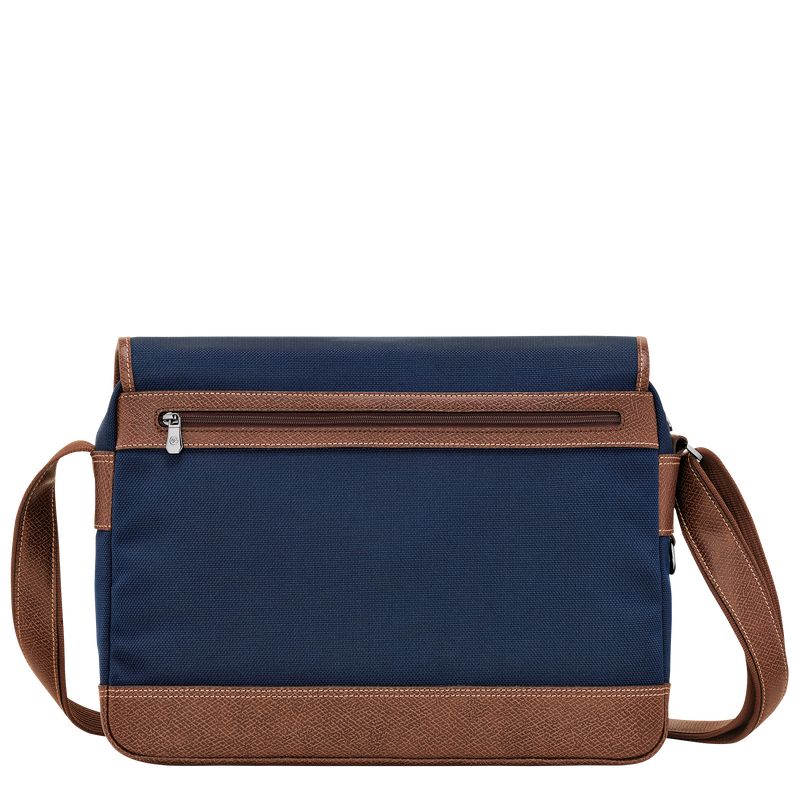 Blue - Recycled canvas Longchamp Boxford L Men Crossbody Bags | AU8808ZU