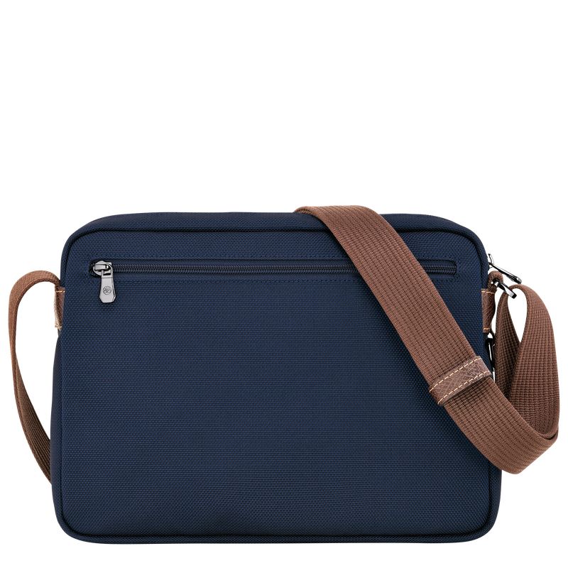 Blue - Recycled canvas Longchamp Boxford M Camera Men Crossbody Bags | AU8810CT