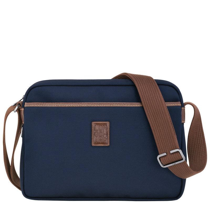 Blue - Recycled canvas Longchamp Boxford M Camera Men Crossbody Bags | AU8810CT