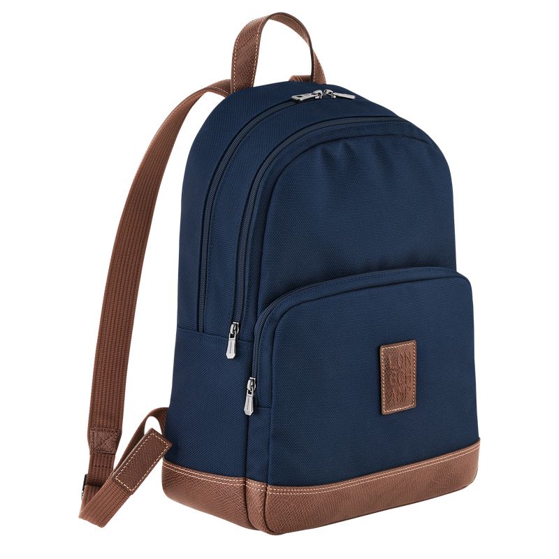 Blue - Recycled canvas Longchamp Boxford Men Backpacks | AU8851AH