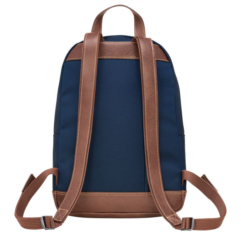 Blue - Recycled canvas Longchamp Boxford Men Backpacks | AU8851AH